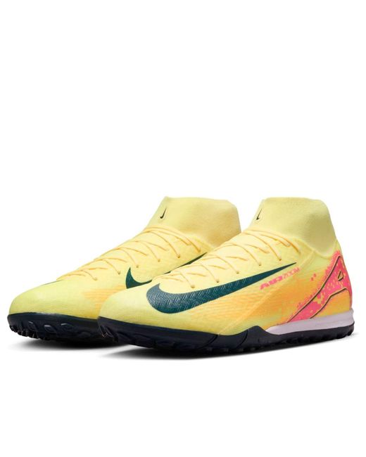 Nike Yellow Mercurial Superfly 10 Academy 'Kylian Mbappé' Turf High-Top Football Shoes for men