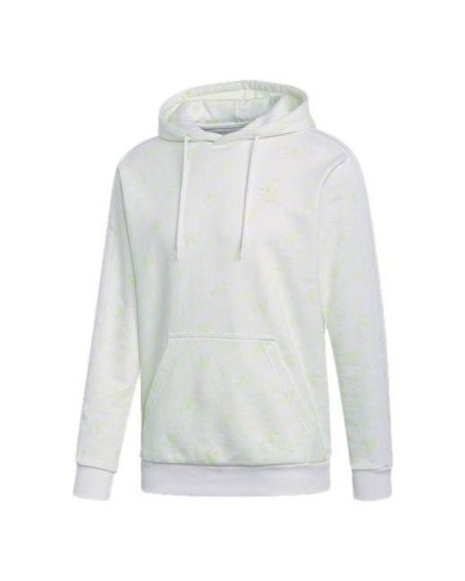 Adidas White Originals Mono Hoodle Hooded Sports Pullover for men