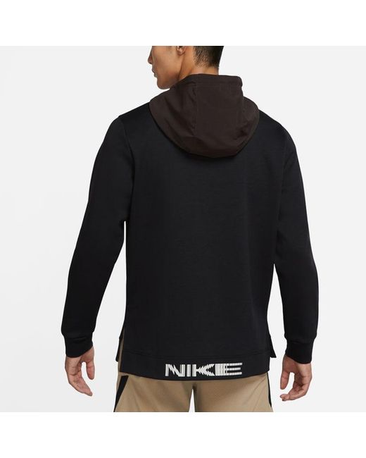 Nike Black Dri-Fit Solid Color Knit Pullover Training Sports for men