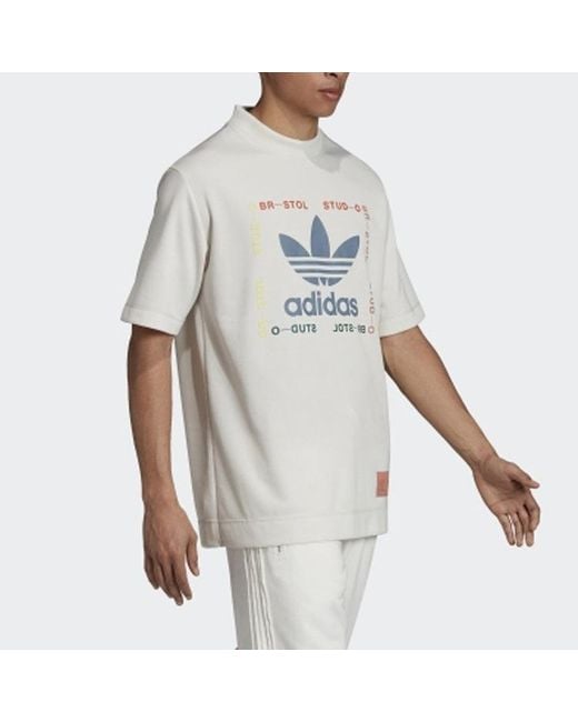 Adidas White Originals Bristol Shirt Short Sleeve for men