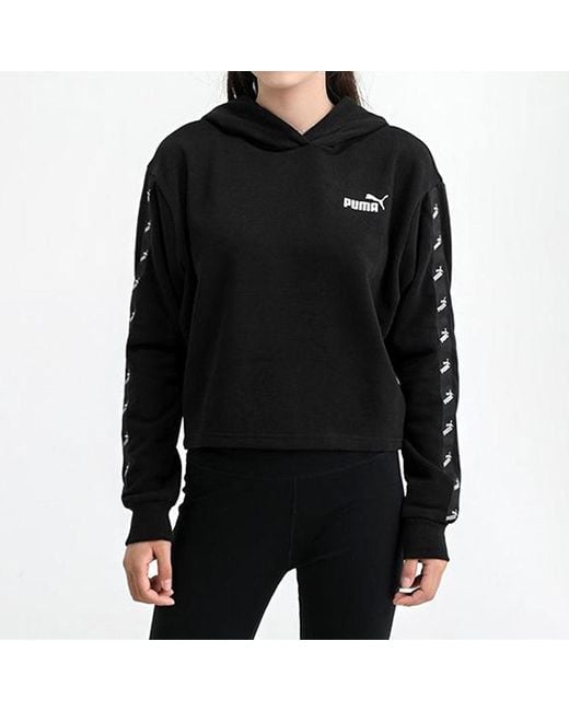 PUMA Black (Wmns) Amplified Cropped Tr Hoodie