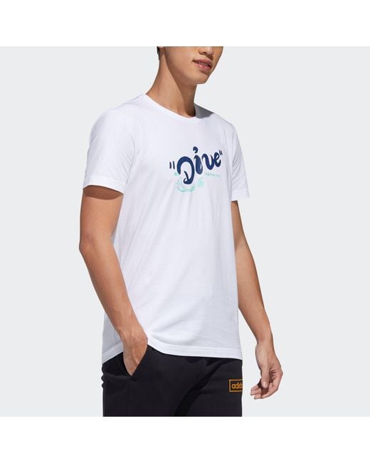 Adidas White Neo M Pnda 3Sgrx T Printing Pattern Sports Short Sleeve for men