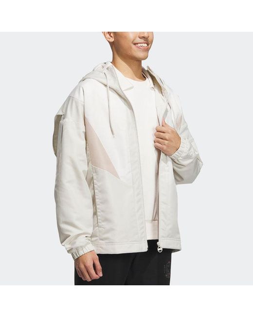 Adidas White Neo Vd Windbreaker Jackets for men