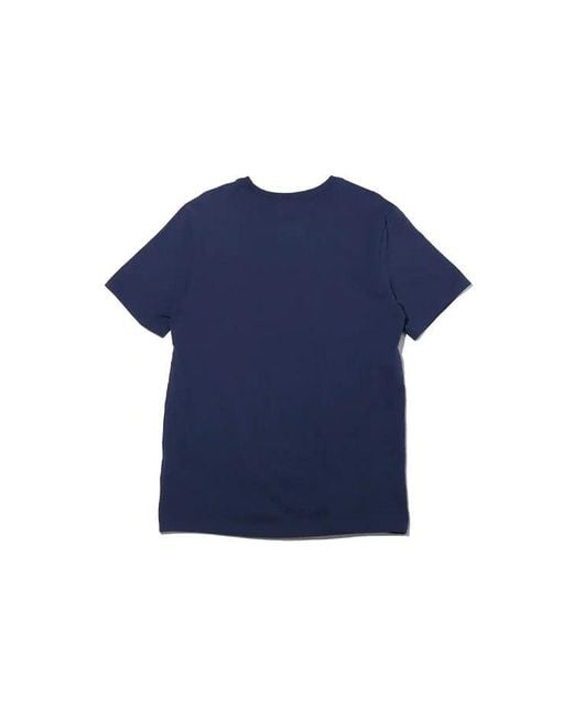 Nike Blue Wordmark Paris Saint-Germain Alphabet Printing Soccer/Football Sports Short Sleeve for men