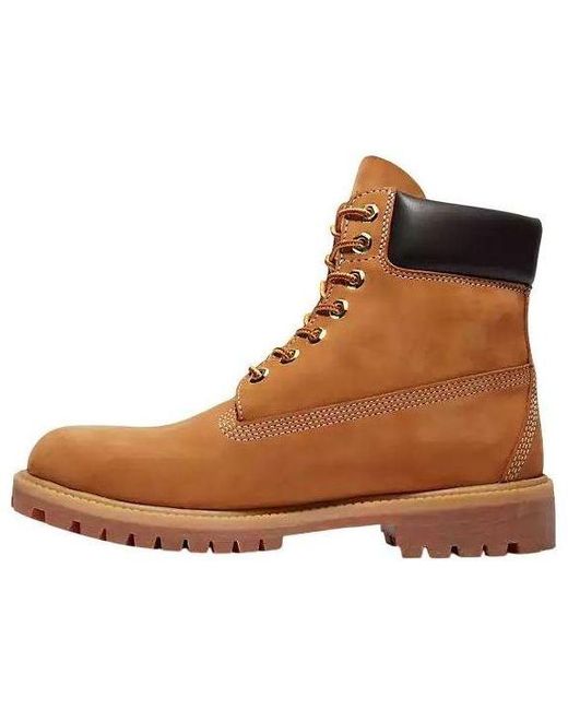 Timberland Brown Premium 6 Inch Waterproof Boot 'Wheat Nubuck' for men