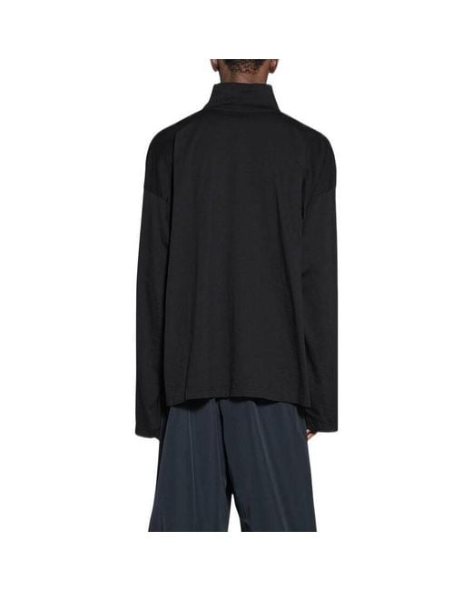 Balenciaga Black X Adidas High Neck Long Sleeve T-Shirt for men
