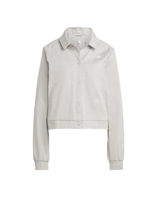 Adidas White (Wmns) Track Top With Healing Crystals Inspired Graphics