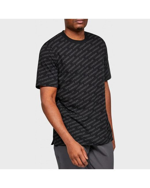 Under Armour Black Ua Unstoppable Wordmark Short Sleeve T-Shirt for men