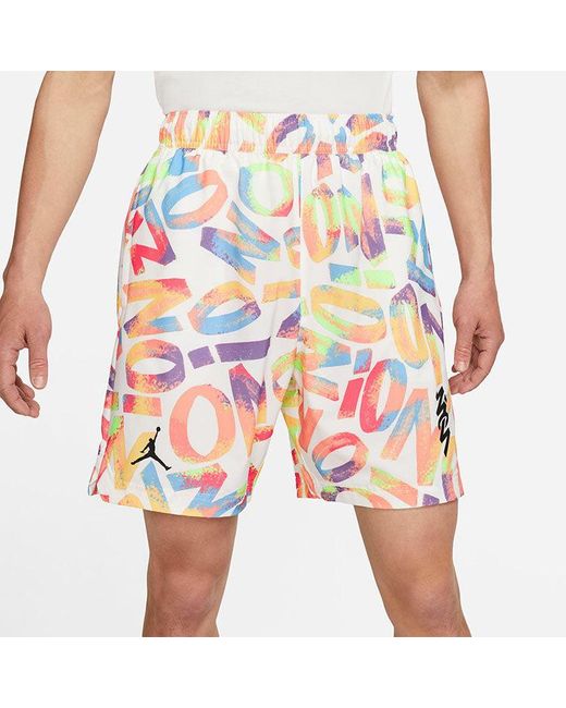 Nike Red Dri-Fit Zion Performance Letter Printed Basketball Sports Quick-Dry Short Pant Colors for men