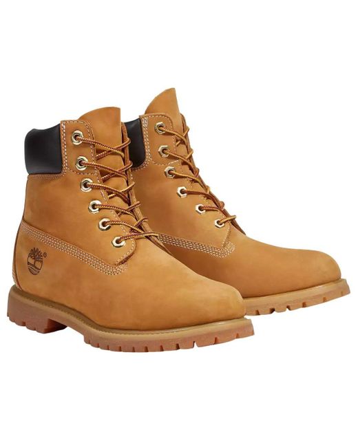 Timberland Brown Premium 6 Inch Waterproof Boot 'Wheat Nubuck' for men