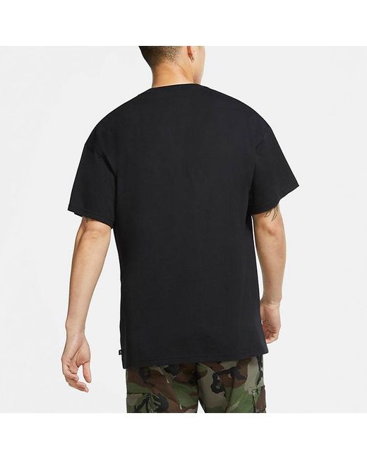 Nike Black Sb Skateboard Casual Sports Skateboard Round Neck Short Sleeve for men