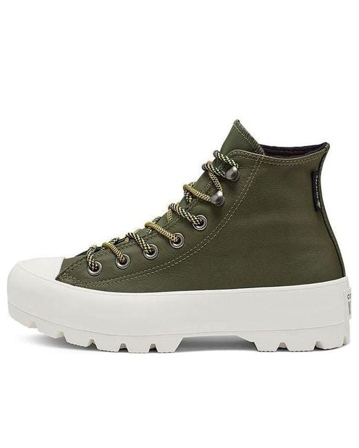 Converse Green (Wmns) Winter Gore-Tex Lugged Chuck Taylor All Star Boot High Top Thick Sole Army