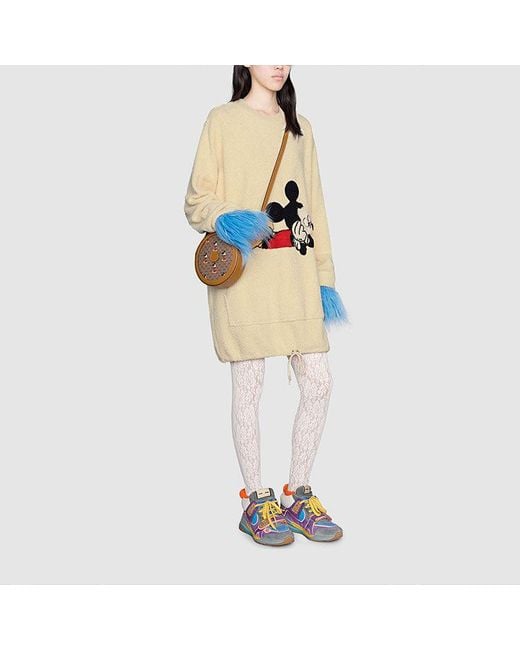 Gucci Natural (Wmns) X Disney Cotton Crew Neck Dress