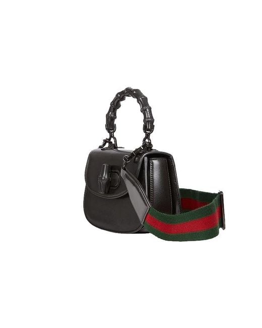 Gucci Black (Wmns) Bamboo 1947 Mini Top Handle Bag