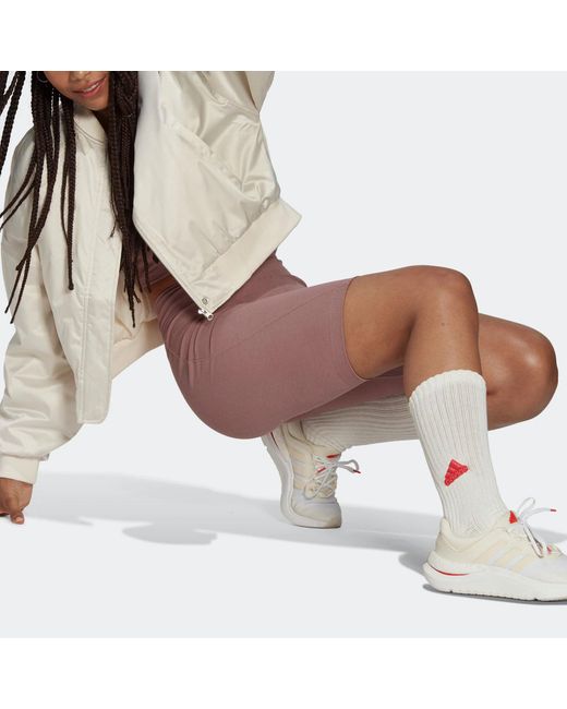 Adidas Purple (Wmns) Rib Biker Shorts