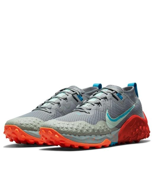 Nike Blue Mens Wildhorse 7 Trail Running Shoes for men