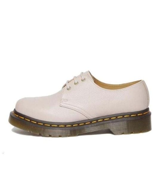 Dr. Martens White 1461 Virginia Leather Shoes 'Vintage Taupe'