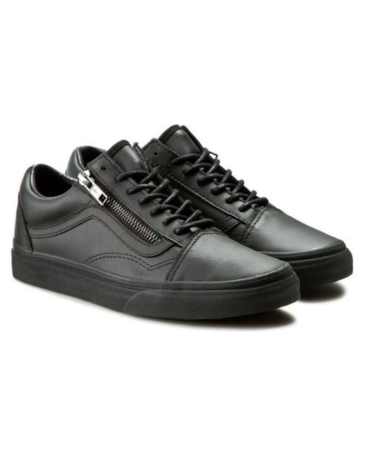 Vans Black Old Skool Zip 'Gun Metal' for men