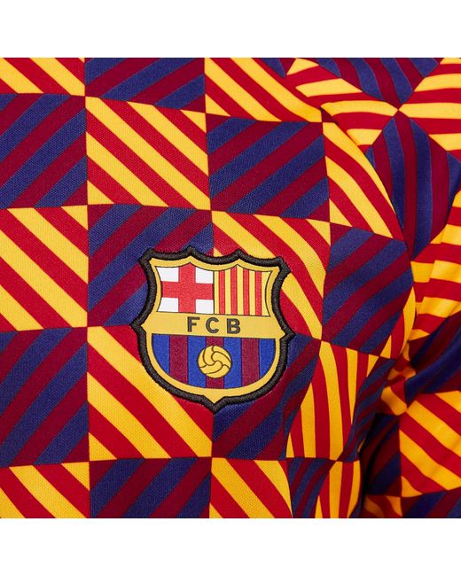 Nike Red Barcelona Fc Pre Match Soccer Jersey for men