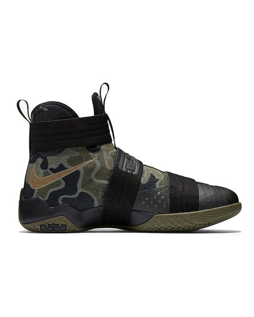 Nike Black Lebron Zoom Soldier 10 'Army Camo' for men