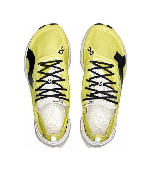 On Shoes Yellow Cloudboom Strike 'Limelight Wolf' for men