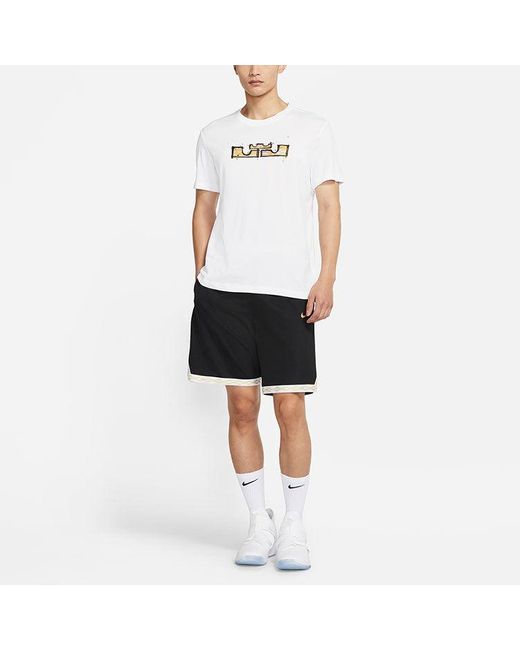 Nike White As Nk Dry Lbj Ssnl Logo Tee for men