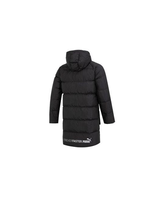 PUMA Black Das Long Down Jacket for men