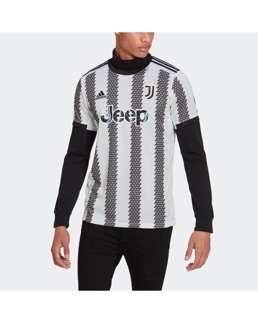 Adidas Black Juventus 22/23 Home Soccer Jersey for men