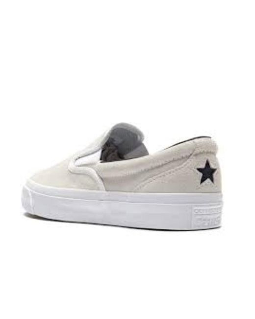 Converse White One Star Cc Pro Suede Slip for men