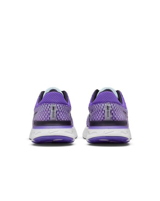 Nike Purple React Infinity Run Flyknit 3 'Pure Platinum Psychic' for men