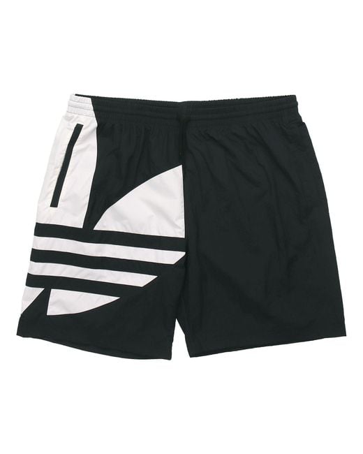 Adidas Black Originals Big Trefoil Track Shorts for men