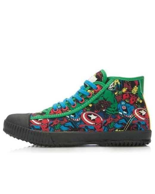 Li-ning Blue (Wmns) X Marvel Comics Graphic Classic Canvas Shoes