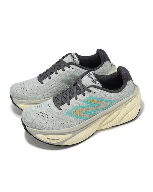 New Balance White Fresh Foam X More V5 'Brighton Cyber Jade' for men