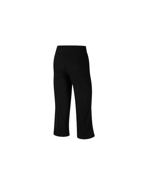 Nike Black Sportswear Phoenix Fleece High-waisted Wide-leg Sweatpants