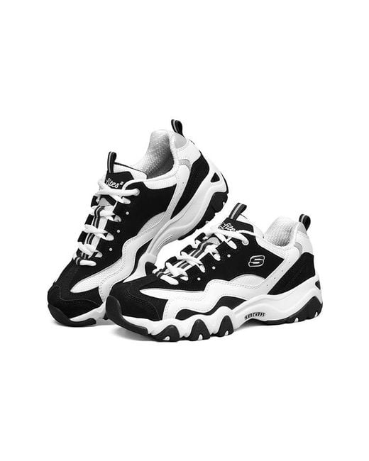 Skechers White (Wmns) D'Lites Low Dad Shoes Gs