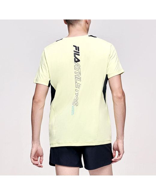 Fila Green Logo Letter Printing Round Collar for men