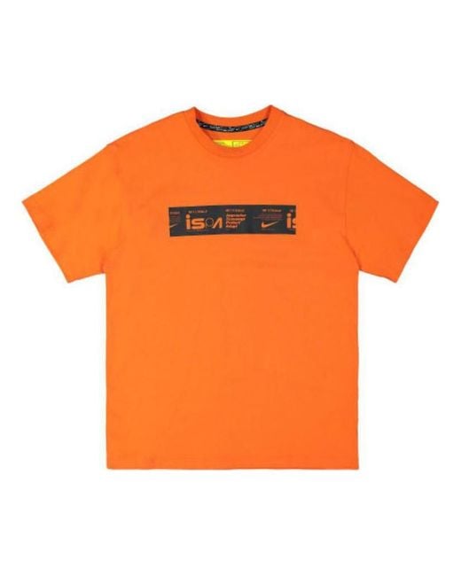 Nike Orange Nrg Ispa Graphic Tee for men