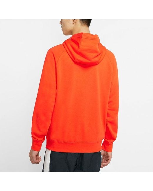 Nike Sportswear Swoosh Large Printing Pullover Orangered for men