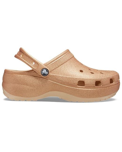 CROCSTM Brown (Wmns) Classic Glitter Clogs