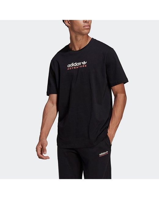 Adidas Black Adventure Mountain Spray Tee for men