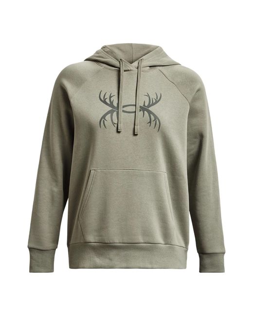 Under Armour Green (Wmns) Rival Fleece Antler Hoodie 'Light'