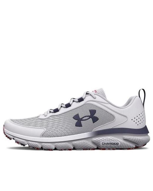 Under Armour White Charged Assert 9 Running Shoes for men
