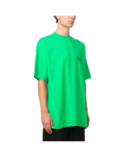 Balenciaga Green Political Campaign T-Shirt Large Fit for men