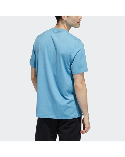 Adidas Blue Neo Casual Sports Round Neck Short Sleeve for men