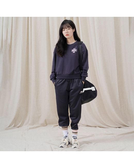 New Balance Blue (Wmns) Athletics 70S Crewneck Sweatshirt