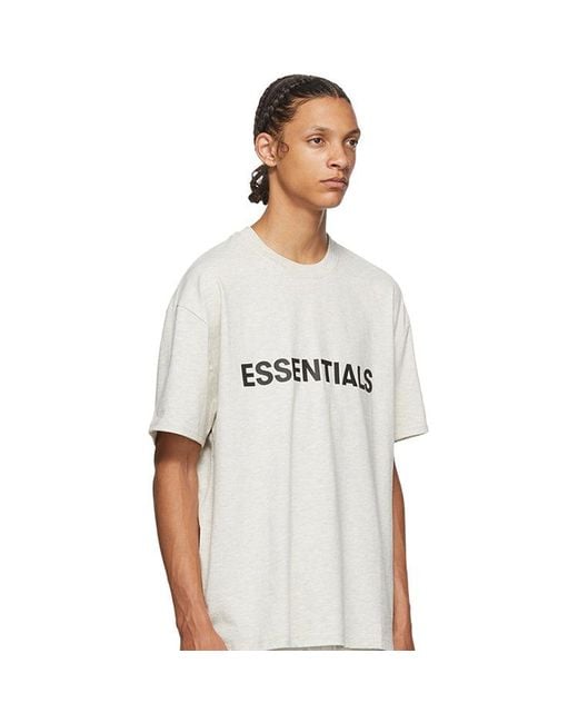 Fear Of God White Ss20 3D Silicon Applique Boxy T-Shirt for men