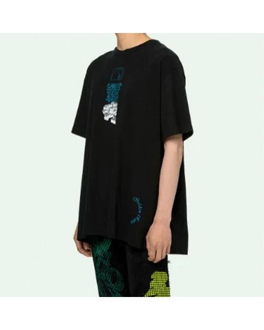 Off-White c/o Virgil Abloh Black Ss20 Dripping Arrows Loose Short-Sleeved for men
