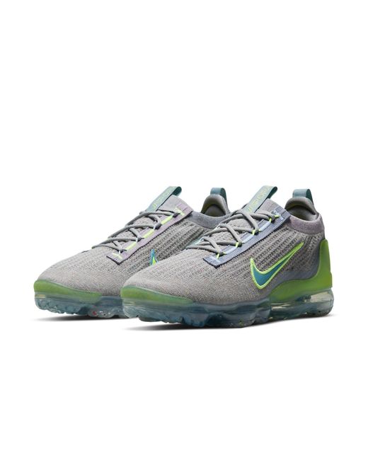 Nike Blue Air Vapormax 2021 Flyknit Light Liquid Lime' for men