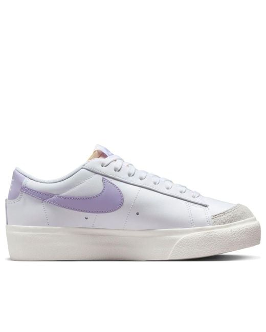 Nike White (Wmns) Blazer Low Platform Lilac Bloom'