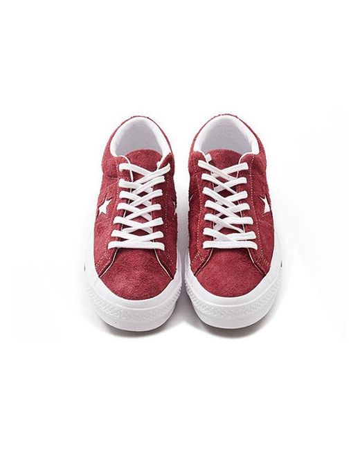 Converse Red One Star Suede Ox 'Deep Bourdeaux' for men